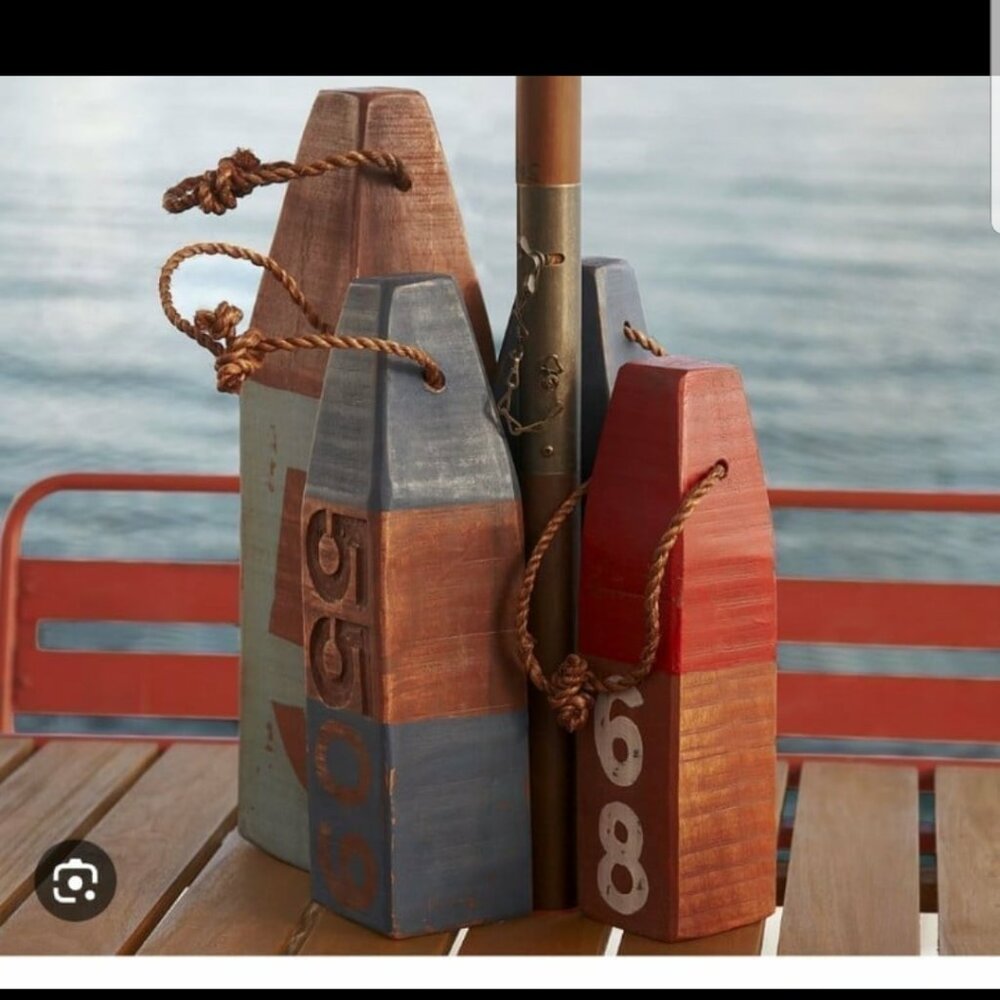 Pottery Barn Coastal Nautical Wooden Buoys